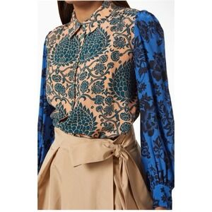 Max Mara Weekend Women Size 36/US 6 Liriche Blouse Silk Crepe de Chine